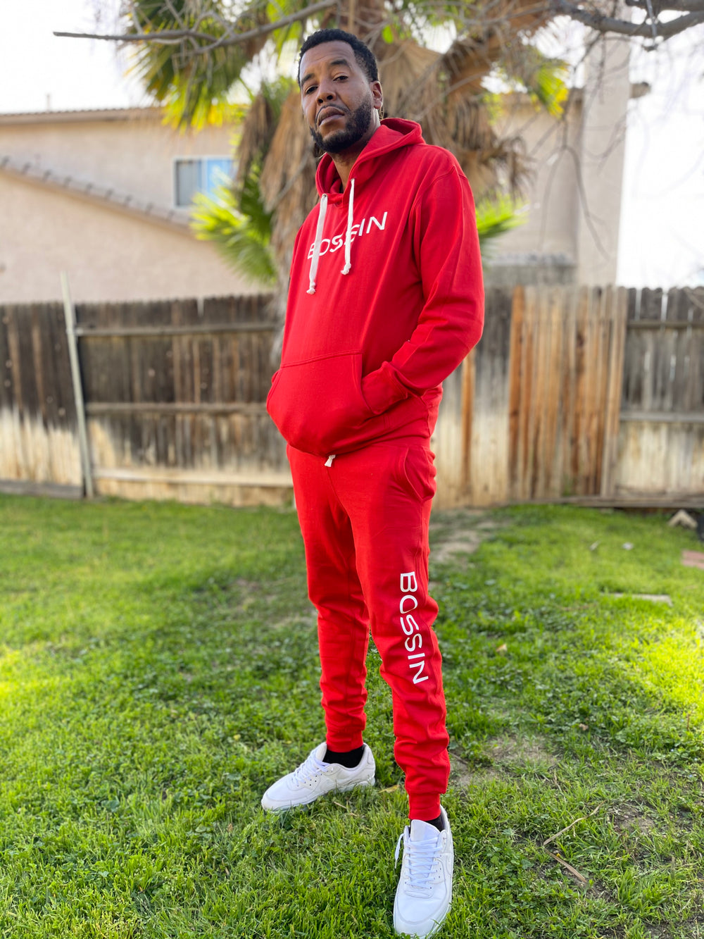 Bossin Original Cherry Red Hoodie & Jogger Set