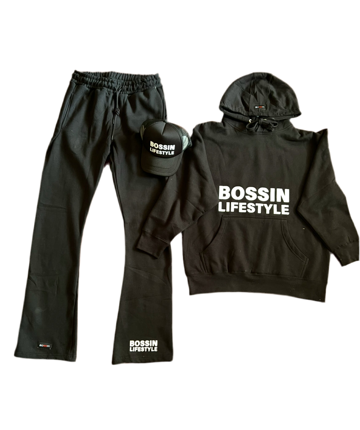 BOSSIN Lifestyle 2K25 Hoodie & Stacked Jogger Set