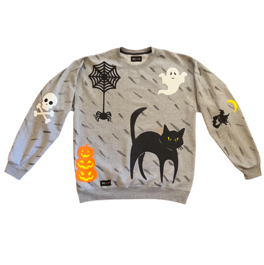 Black Cat Spooky Season Crewneck Sweater