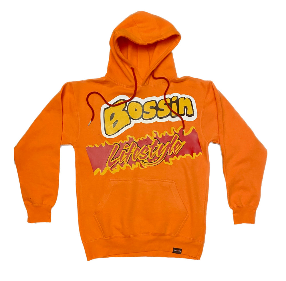 BOSSIN Flaming Hot Pullover Hoodie Inspired by Cheetos