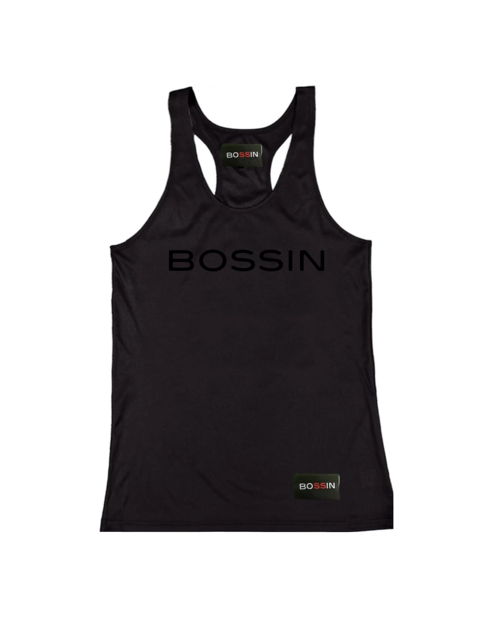 Women’s Bossin All Black Racerback Tank Top