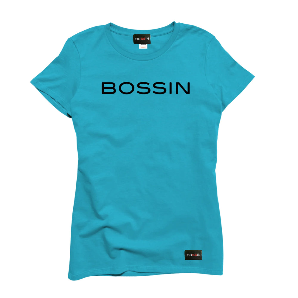 BOSSIN Classic Ladies Tropical Blue Crewneck Tee