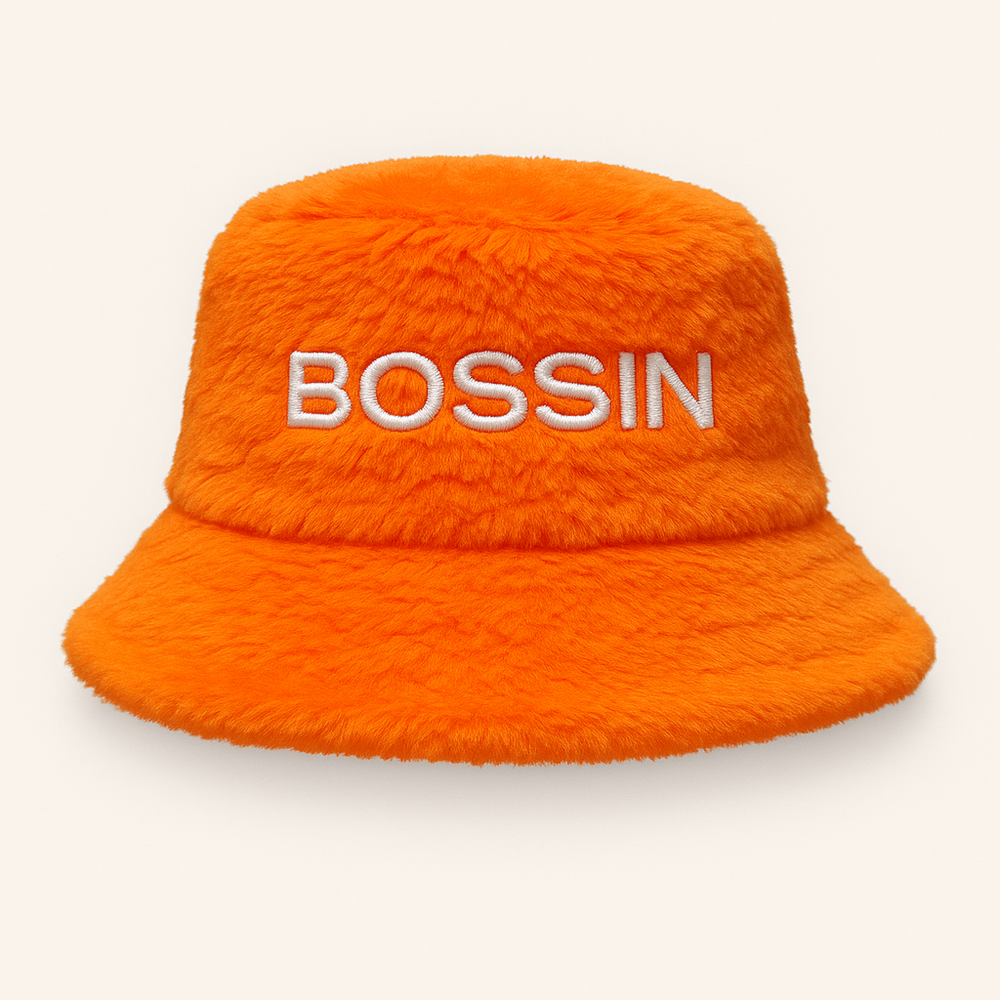 BOSSIN Orange Crush Plush Bucket Hat