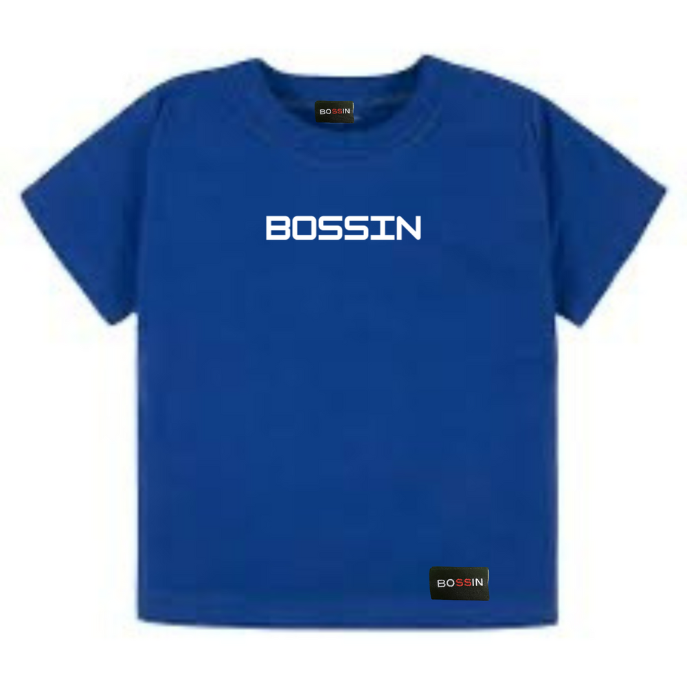 BOSSIN HK Royal Blue Kids Tee