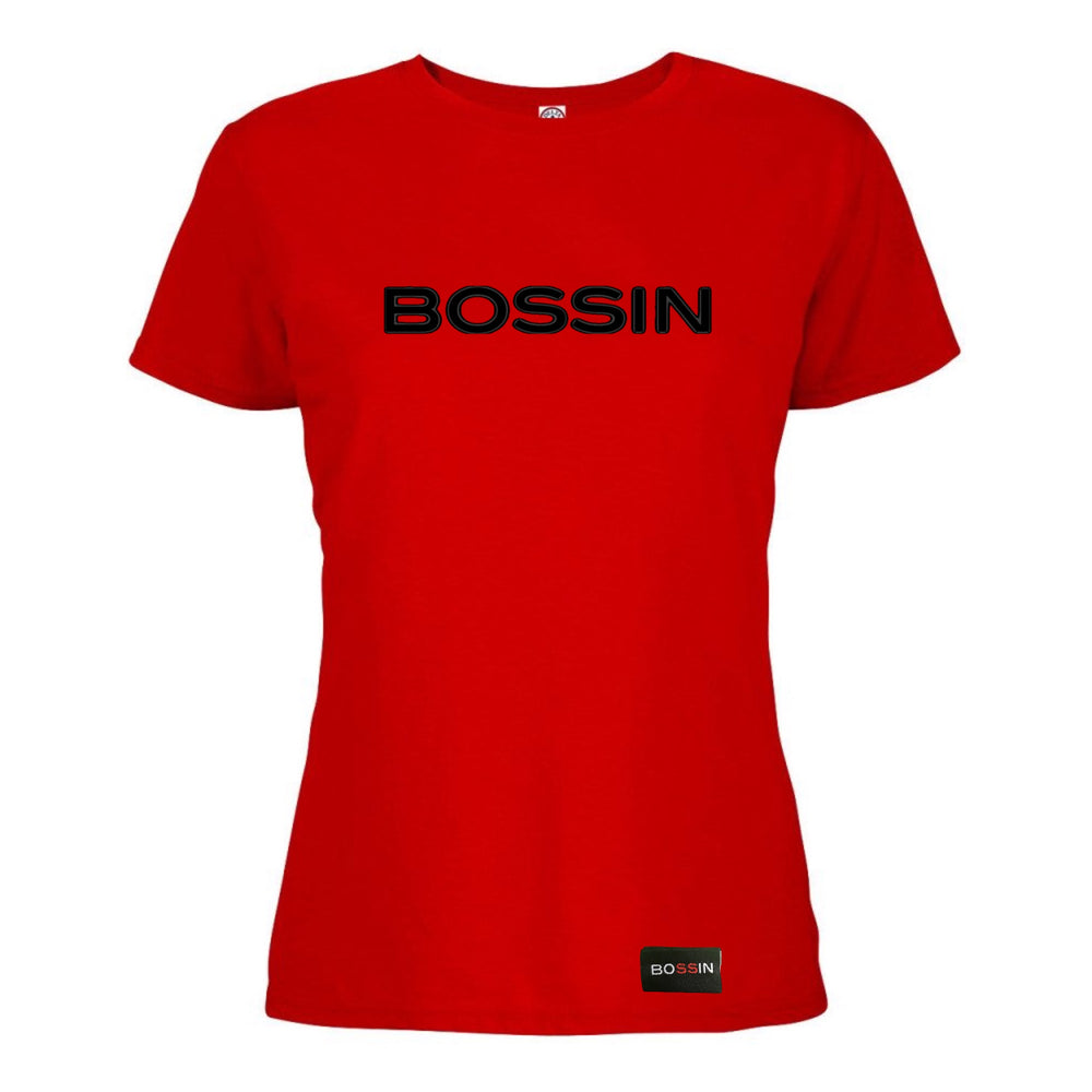 BOSSIN Classic Cherry Red Womens Crewneck Tee