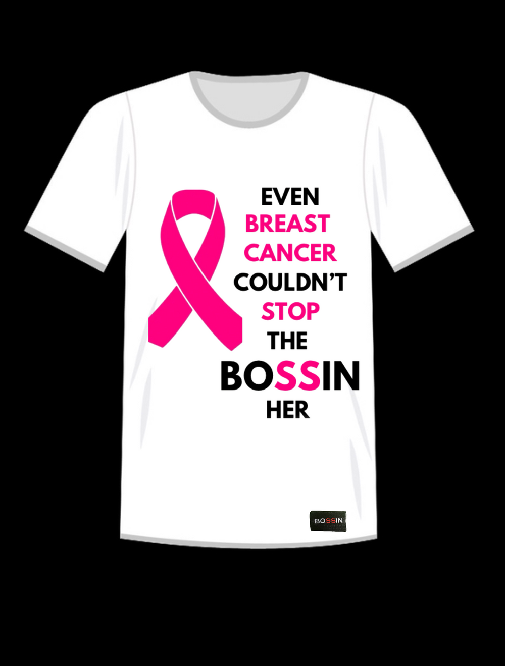 BOSSIN HER Breast Cancer Awareness Crewneck Tee