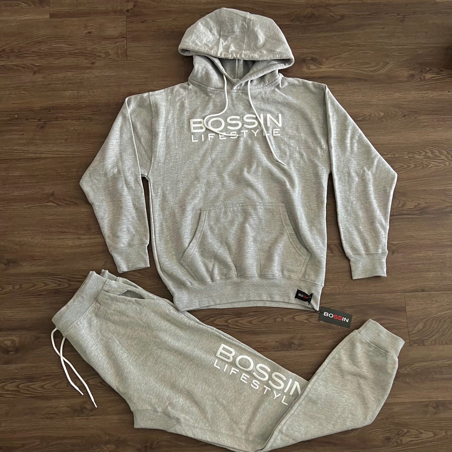 
                  
                    Bossin Lifestyle Heather Gray Hoodie & Jogger Set
                  
                