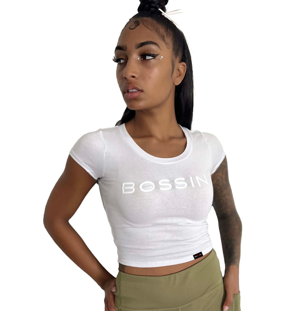 Low Rise Bossin Classic White On White T-shirt